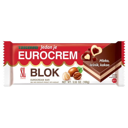 Eurocrem Blok Chocolate 100gr